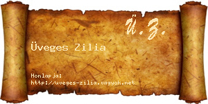 Üveges Zilia névjegykártya